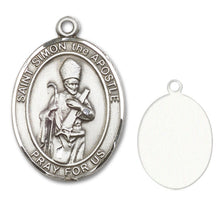 Load image into Gallery viewer, St. Simon the Apostle Custom Medal - Sterling Silver
