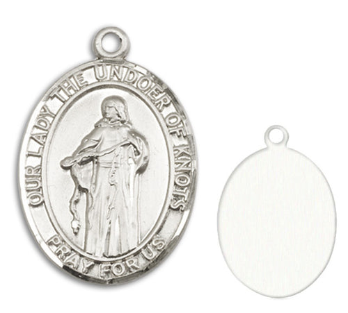 Our Lady of the Undoer of Knots Custom Medal - Sterling Silver