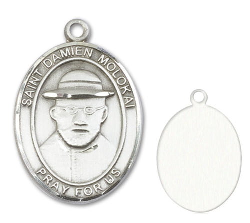 St. Damien of Molokai Custom Medal - Sterling Silver