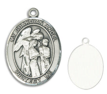 Load image into Gallery viewer, Guardian Angel / Children Custom Medal - Sterling Silver
