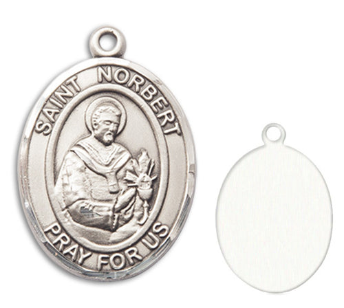 St Norbert of Xanten Custom Medal - Sterling Silver