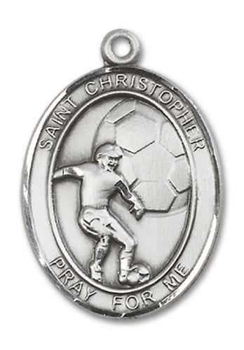 St. Christopher / Soccer Custom Medal - Sterling Silver