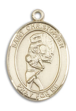Load image into Gallery viewer, St. Christopher / Softball Custom Medal - Yellow Gold
