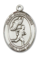Load image into Gallery viewer, St. Christopher / Track &amp; Field Custom Medal - Sterling Silver
