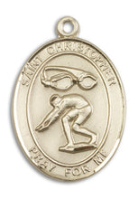 Load image into Gallery viewer, St. Christopher / Swimming Custom Medal - Yellow Gold
