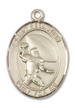 Load image into Gallery viewer, St. Sebastian / Football Custom Medal - Yellow Gold
