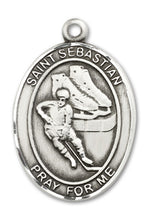 Load image into Gallery viewer, St. Sebastian / Hockey Custom Medal - Sterling Silver
