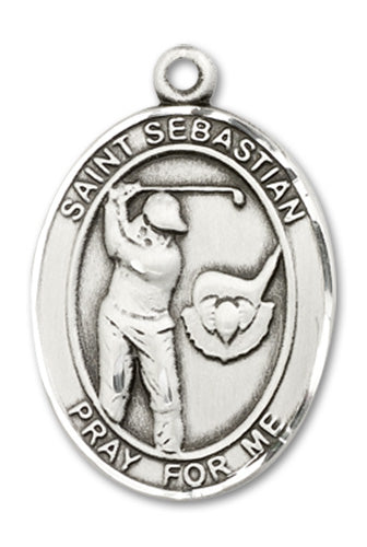 St. Sebastian / Golf Custom Medal - Sterling Silver