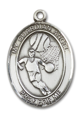Guardian Angel / Football Custom Medal - Sterling Silver