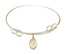 Load image into Gallery viewer, St. Robert Bellarmine Custom Bangle - Gold Filled
