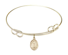 Load image into Gallery viewer, St. Pio of Pietrelcina Custom Bangle - Gold Filled
