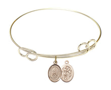 Load image into Gallery viewer, St. Sebastian / Ice Hockey Custom Bangle - Gold Filled
