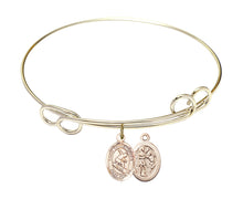 Load image into Gallery viewer, St. Christopher / Surfing Custom Bangle - Gold Filled
