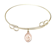 Load image into Gallery viewer, St. Medard of Noyon Custom Bangle - Gold Filled
