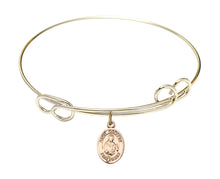Load image into Gallery viewer, St Norbert of Xanten Custom Bangle - Gold Filled
