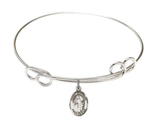 Load image into Gallery viewer, St. Brendan the Navigator Custom Bangle - Silver
