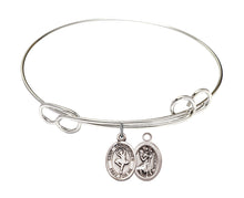 Load image into Gallery viewer, St. Christopher / Dance Custom Bangle - Silver
