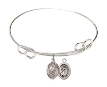 Load image into Gallery viewer, St. Christopher / Surfing Custom Bangle - Silver

