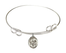 Load image into Gallery viewer, St. Meinrad of Einsiedeln Custom Bangle - Silver
