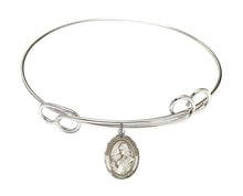 Load image into Gallery viewer, St. Finnian of Clonard Custom Bangle - Silver

