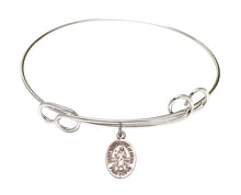 Load image into Gallery viewer, St. Bernardine of Sienna Custom Bangle - Silver
