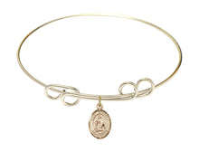 Load image into Gallery viewer, St. Charles Borromeo Custom Bangle - Gold Filled
