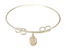 Load image into Gallery viewer, St. Michael the Archangel Custom Bangle - Gold Filled
