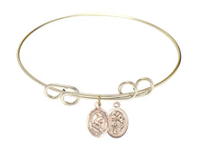 Load image into Gallery viewer, St. Christopher / Surfing Custom Bangle - Gold Filled
