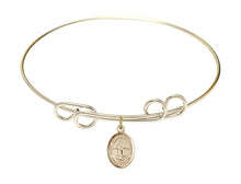 Load image into Gallery viewer, St. Isidore the Farmer Custom Bangle - Gold Filled
