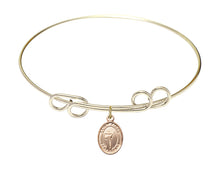 Load image into Gallery viewer, St. Aidan of Lindisfarne Custom Bangle - Gold Filled
