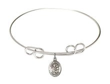 Load image into Gallery viewer, St. Anthony Custom Bangle - Silver
