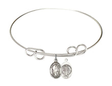 Load image into Gallery viewer, St. Benedict Custom Bangle - Silver
