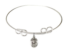 Load image into Gallery viewer, St. Michael the Archangel Custom Bangle - Silver
