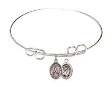 Load image into Gallery viewer, St. Christopher / Baseball Custom Bangle - Silver
