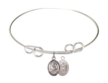 Load image into Gallery viewer, St. Rita of Cascia / Baseball Custom Bangle - Silver
