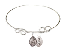 Load image into Gallery viewer, St. Kateri Tekakwitha / Equestrian Custom Bangle - Silver
