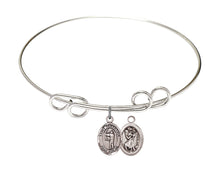 Load image into Gallery viewer, St. Sebastian / Archery Custom Bangle - Silver
