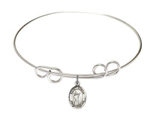 Load image into Gallery viewer, St. Aidan of Lindisfarne Custom Bangle - Silver
