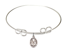 Load image into Gallery viewer, St. Claude de laa Colombiere Custom Bangle - Silver
