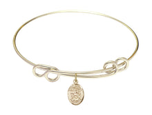 Load image into Gallery viewer, St. Michael the Archangel Custom Bangle - Gold Filled
