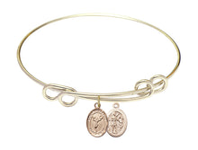 Load image into Gallery viewer, St. Sebastian / Cheerleading Custom Bangle - Gold Filled

