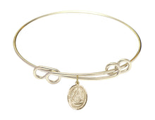 Load image into Gallery viewer, St. Edburga of Winchester Custom Bangle - Gold Filled
