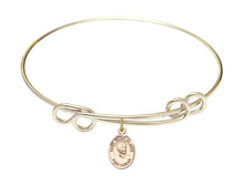 Load image into Gallery viewer, St. Peter Claver Custom Bangle - Gold Filled
