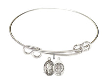Load image into Gallery viewer, St. Benedict Custom Bangle - Silver
