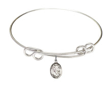 Load image into Gallery viewer, Our Lady, Star of the Sea Custom Bangle - Silver
