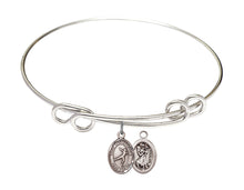 Load image into Gallery viewer, St. Christopher / Figuee Skating Custom Bangle - Silver
