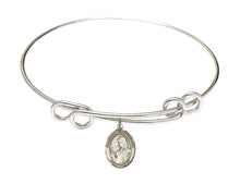 Load image into Gallery viewer, St. Finnian of Clonard Custom Bangle - Silver
