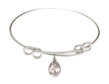 Load image into Gallery viewer, St. Sebastian / Track &amp; Field Custom Bangle - Silver
