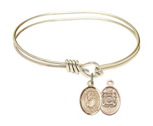 Load image into Gallery viewer, St. Victor of Marseilles Custom Bangle - Gold Filled
