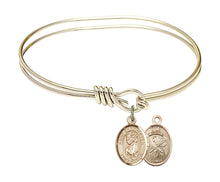 Load image into Gallery viewer, St. Aloysius Gonzaga Custom Bangle - Gold Filled
